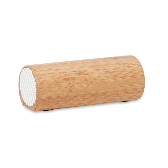 Speaker in bamboo — gadget promozionale personalizzabile con il tuo logo