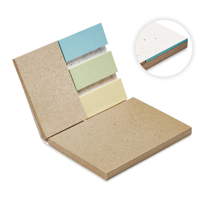 Set memo con semi — gadget promozionale personalizzabile con il tuo logo