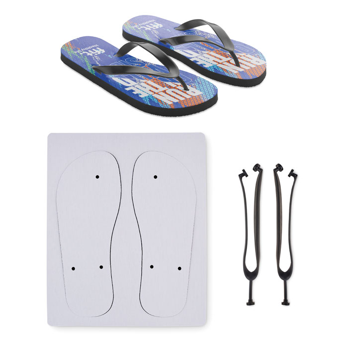Pantofole sublimazione 44-46 — gadget promozionale personalizzabile con il tuo logo