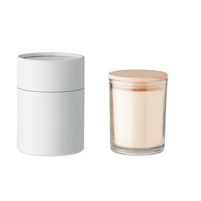 Candela fragranza vaniglia — Salute e benessere personalizzabile con il tuo logo
