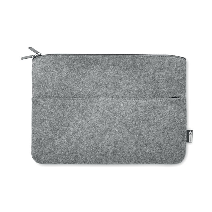 Borsa laptop in feltro RPET — gadget promozionale personalizzabile con il tuo logo