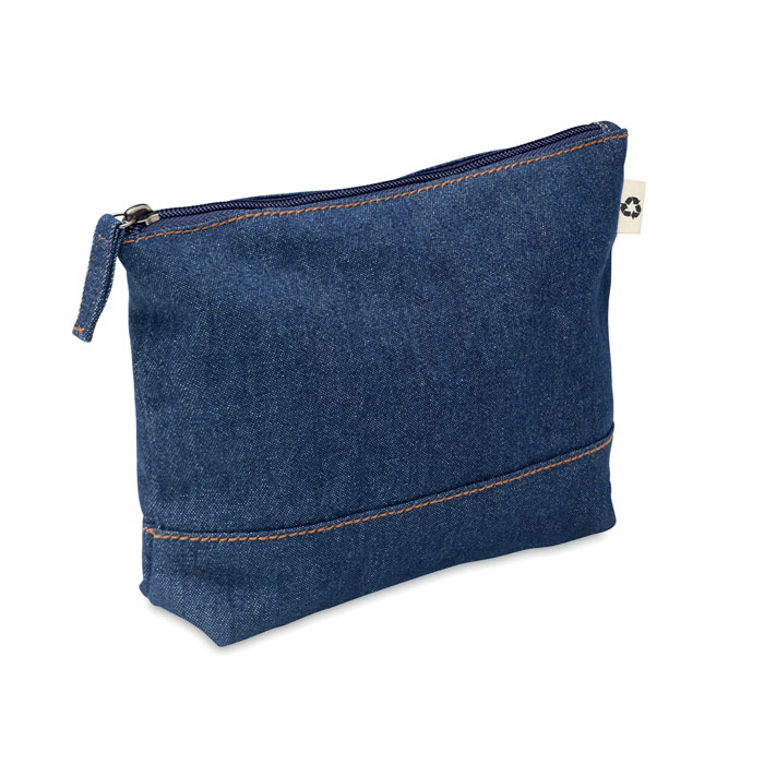 Trousse in denim riciclato — gadget promozionale personalizzabile con il tuo logo