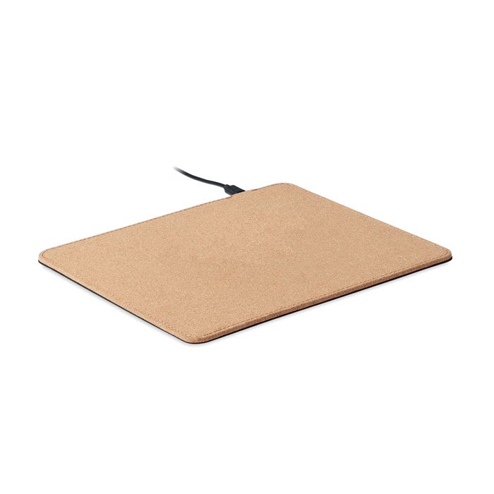 Mouse pad in sughero 15W — gadget promozionale personalizzabile con il tuo logo