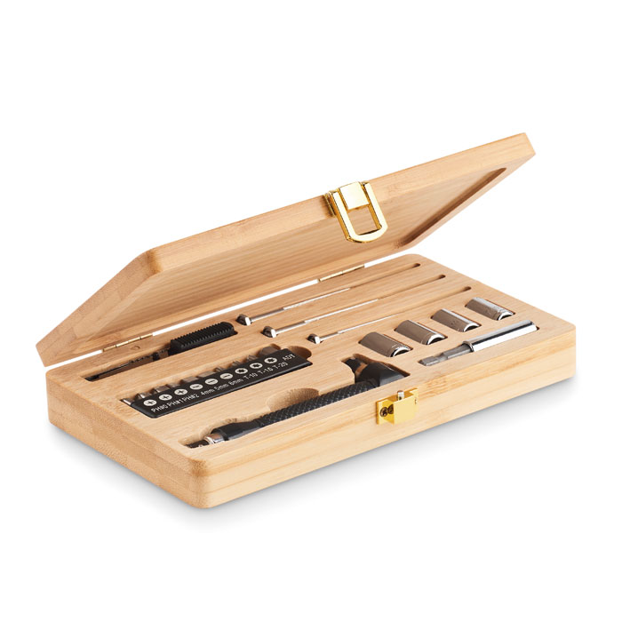 Set di attrezzi da 21 pz — gadget promozionale personalizzabile con il tuo logo