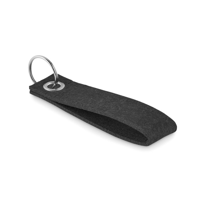 Portachiavi in feltro RPET — gadget promozionale personalizzabile con il tuo logo