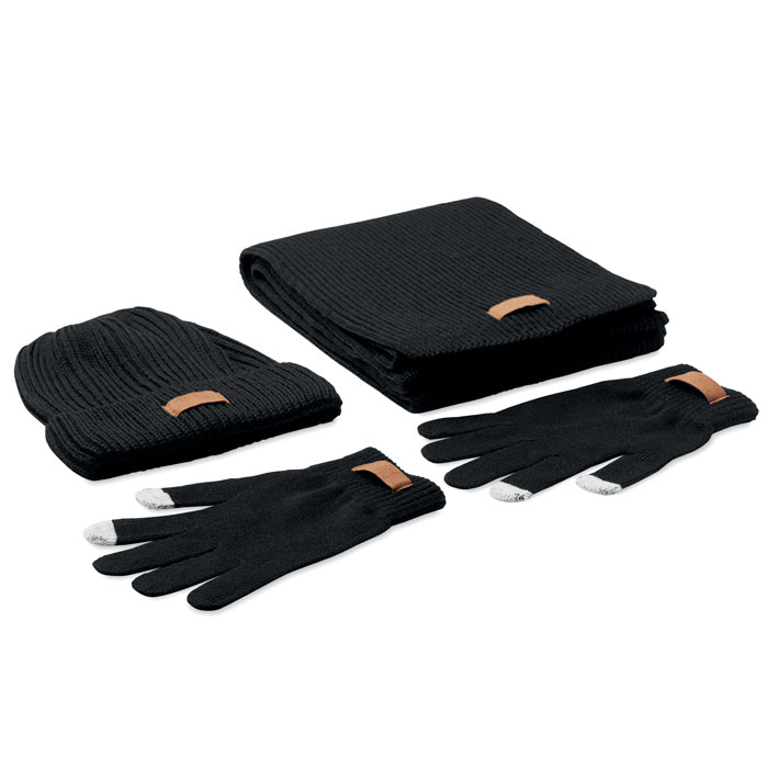 Set di 3 pezzi in RPET — gadget promozionale personalizzabile con il tuo logo