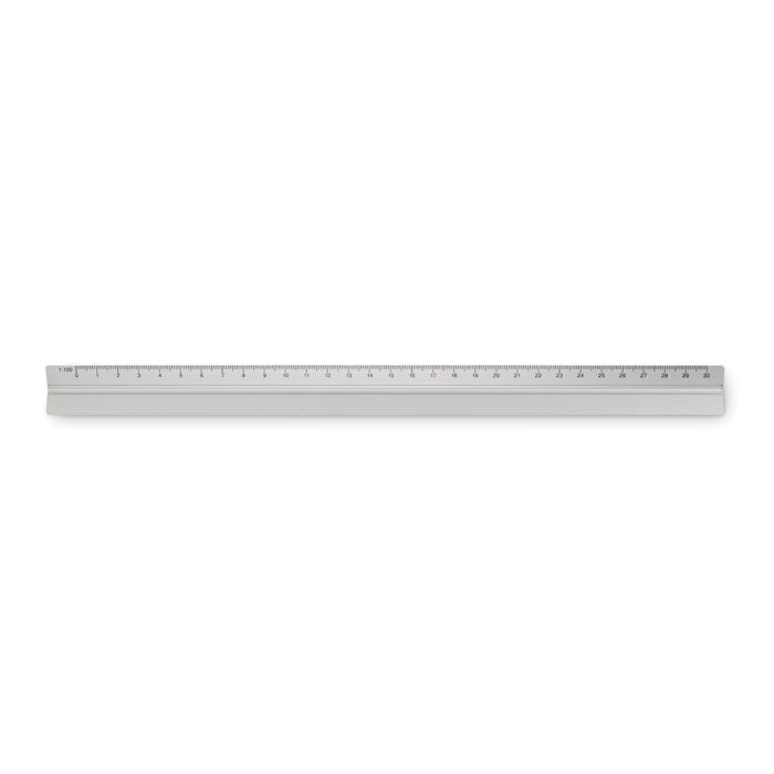 Righello 30 cm in alluminio — gadget promozionale personalizzabile con il tuo logo