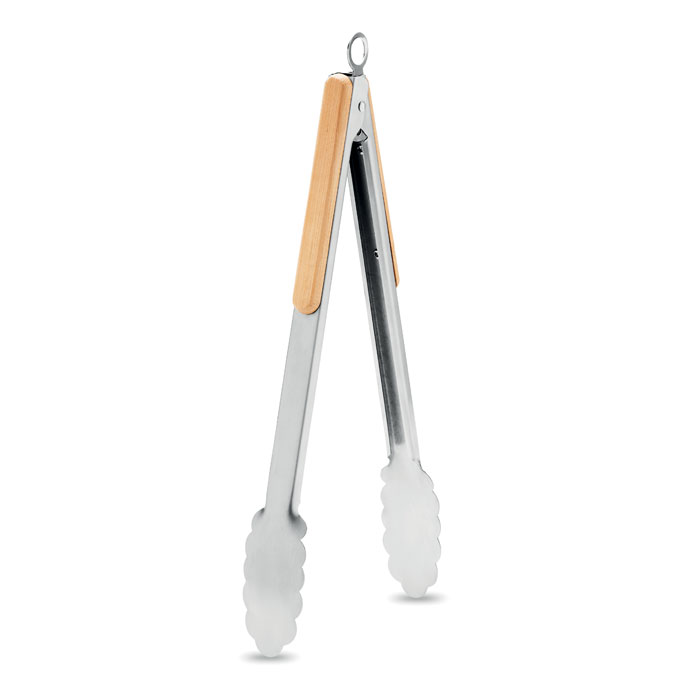 Pinze BBQ in acciaio inox — gadget promozionale personalizzabile con il tuo logo