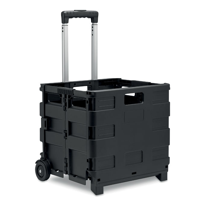 Carrello per la spesa/contenitore pieghevole in PP con maniglia in acciaio — gadget promozionale personalizzabile con il tuo logo