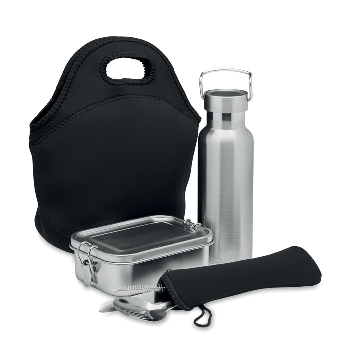 Set da pranzo in acciaio inox — gadget promozionale personalizzabile con il tuo logo