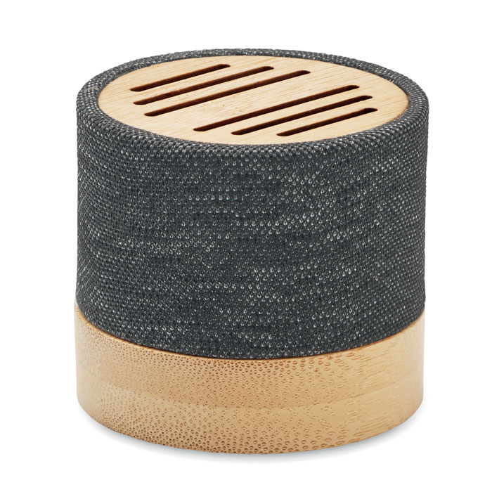 Speaker wireless Bamboo RPET — Tecnologia personalizzabile con il tuo logo