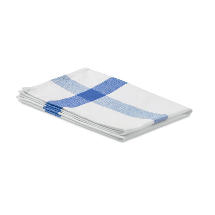 Asciugamano da cucina in policotone riciclato in tessuto riciclato (50% cotone riciclato e 50% poliestere riciclato) — gadget promozionale personalizzabile con il tuo logo