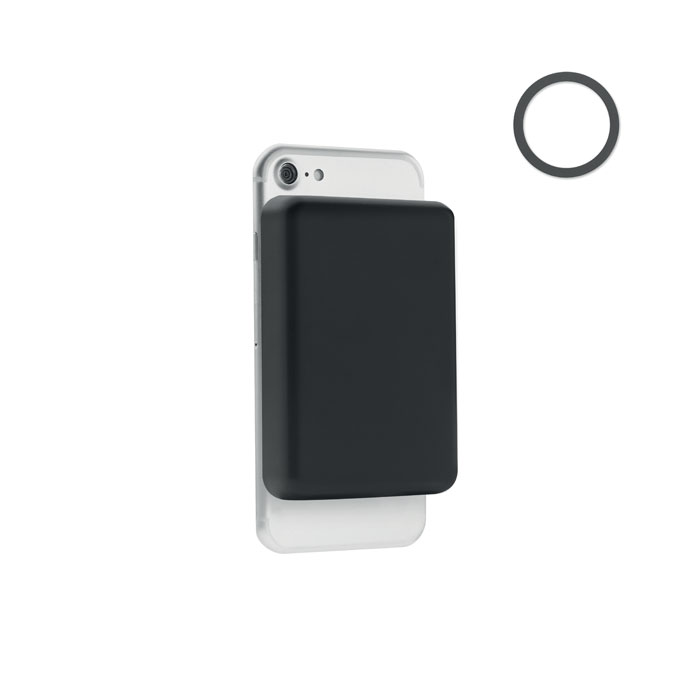 Caricatore wireless magnetico (15W) e power bank (5000 mAh) — gadget promozionale personalizzabile con il tuo logo