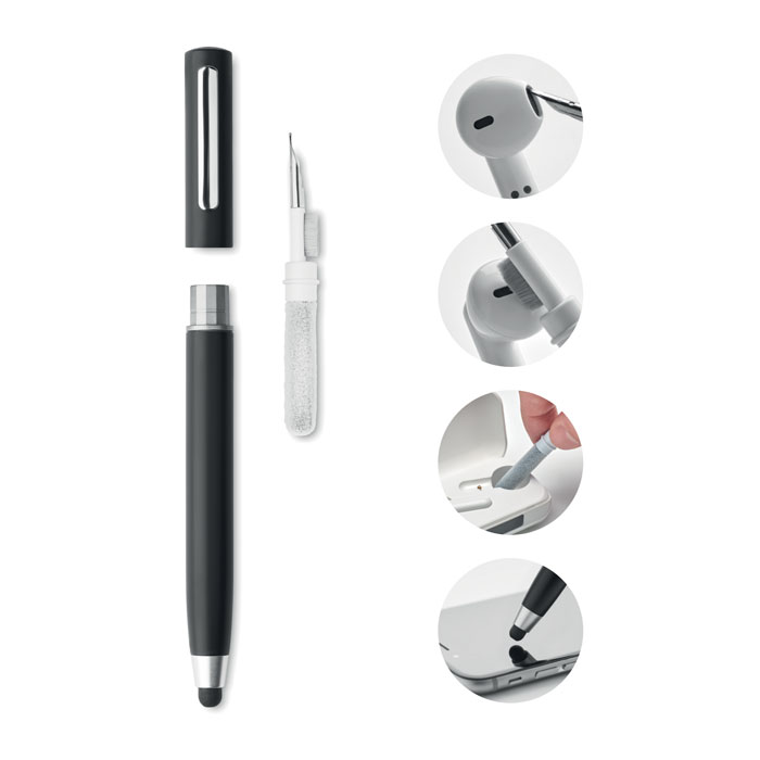 Penna a sfera a rotazione con stilo in ABS — gadget promozionale personalizzabile con il tuo logo