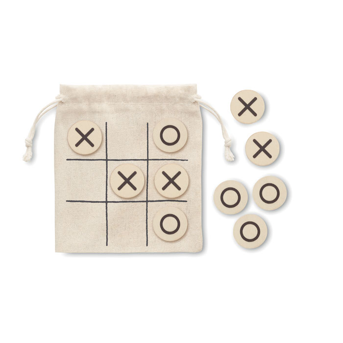 Tic tac toe in legno — gadget promozionale personalizzabile con il tuo logo