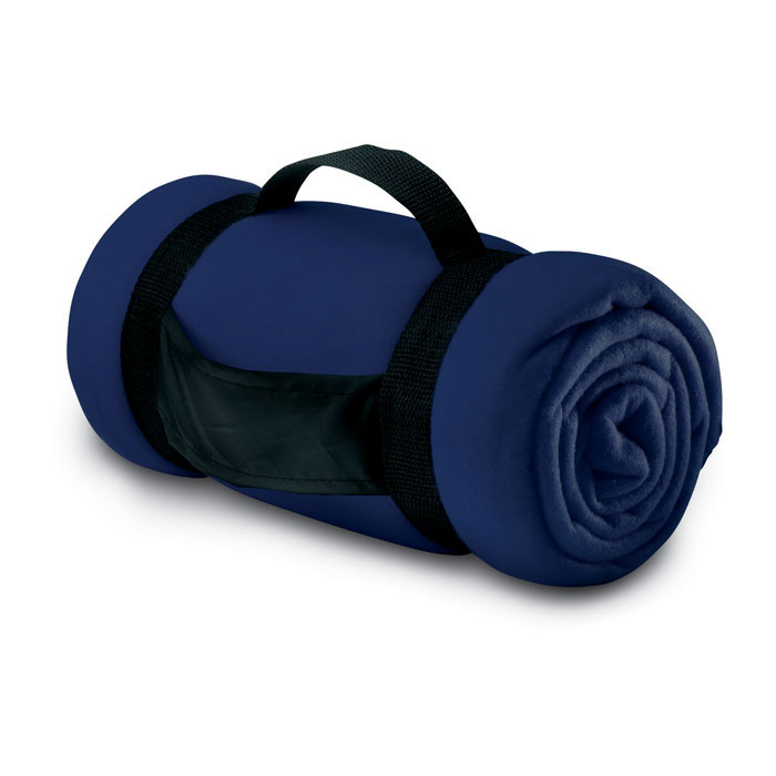 Coperta in pile con manico — gadget promozionale personalizzabile con il tuo logo