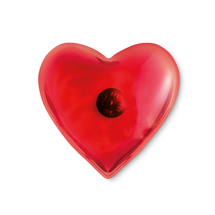 Cuscinetto riscaldante 'cuore' per usi terapeutici — gadget promozionale personalizzabile con il tuo logo