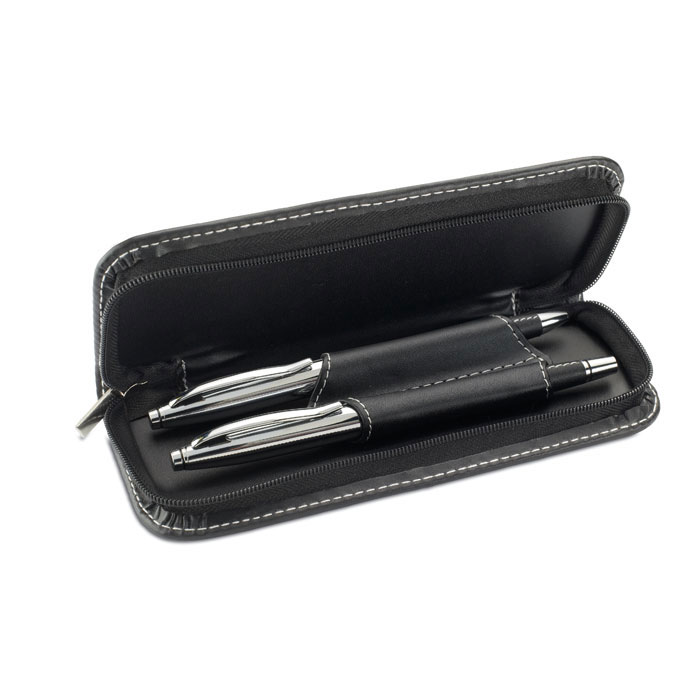 Set penna a sfera e roller — gadget promozionale personalizzabile con il tuo logo
