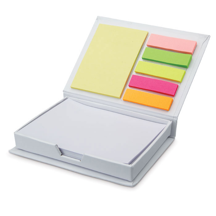 Set adesivi, memo e fogli — gadget promozionale personalizzabile con il tuo logo