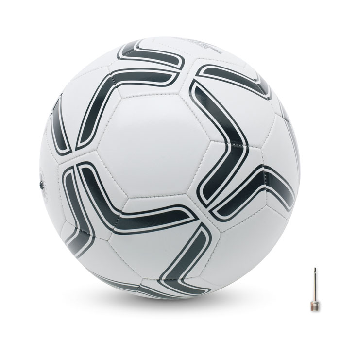 Pallone da calcio in PVC con rivestimento interno in gomma — gadget promozionale personalizzabile con il tuo logo