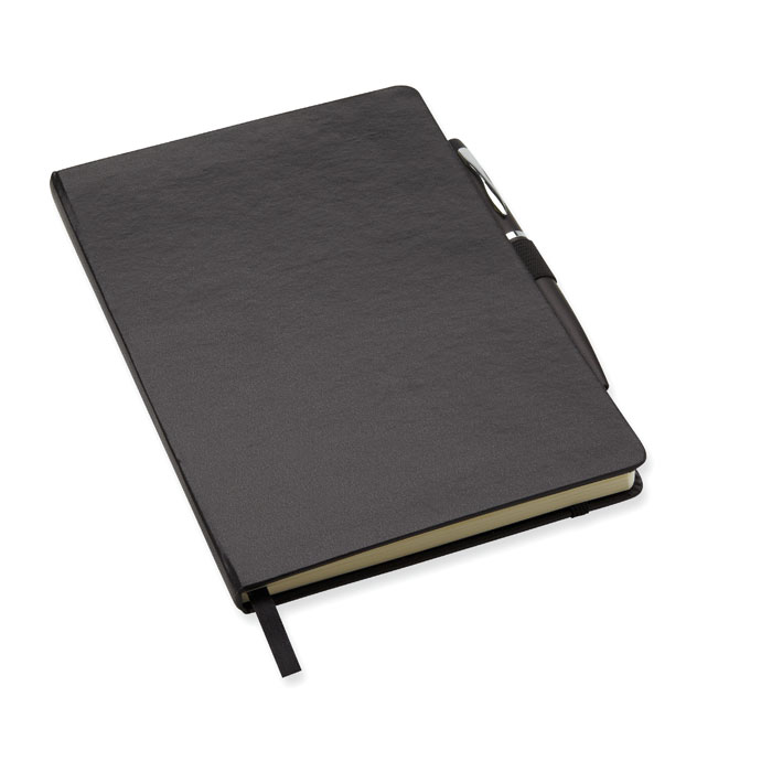 Quaderno A5 con penna — gadget promozionale personalizzabile con il tuo logo
