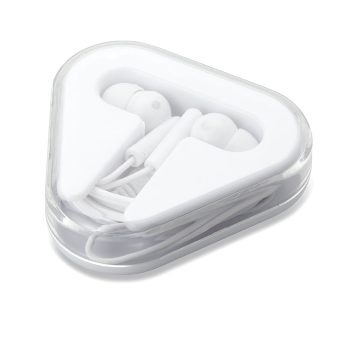 Auricolari in custodia — gadget promozionale personalizzabile con il tuo logo
