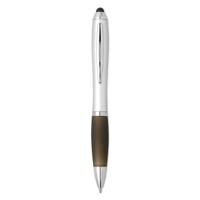 Penna a sfera in ABS con impugnatura morbida — gadget promozionale personalizzabile con il tuo logo