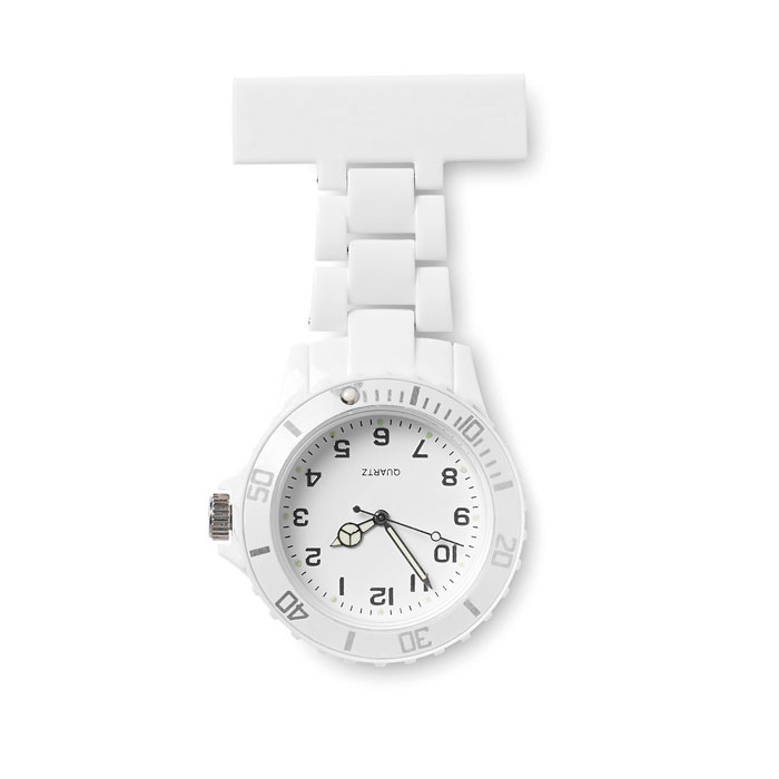 Orologio analogico per infermiere — gadget promozionale personalizzabile con il tuo logo