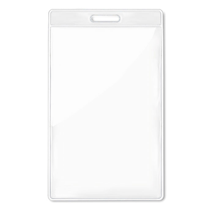 Porta badge trasparente 7,5x12,5cm — Eventi e promozionale personalizzabile con il tuo logo