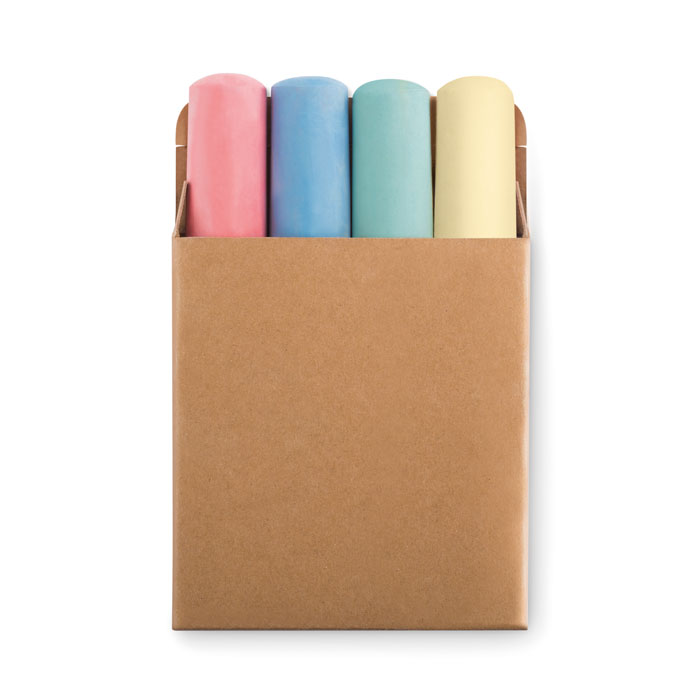 Set 4 gessi colorati, diametro 25mm — gadget promozionale personalizzabile con il tuo logo