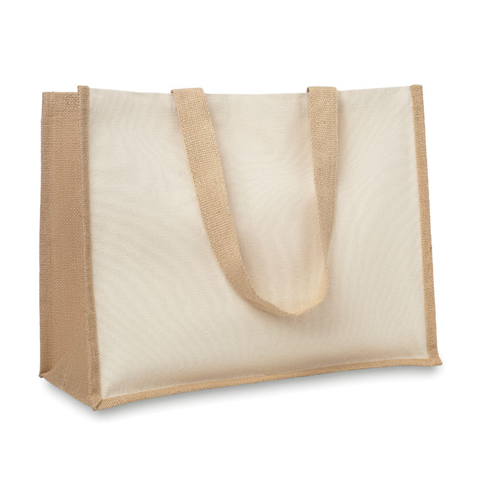 Shopper in juta e tela — gadget promozionale personalizzabile con il tuo logo
