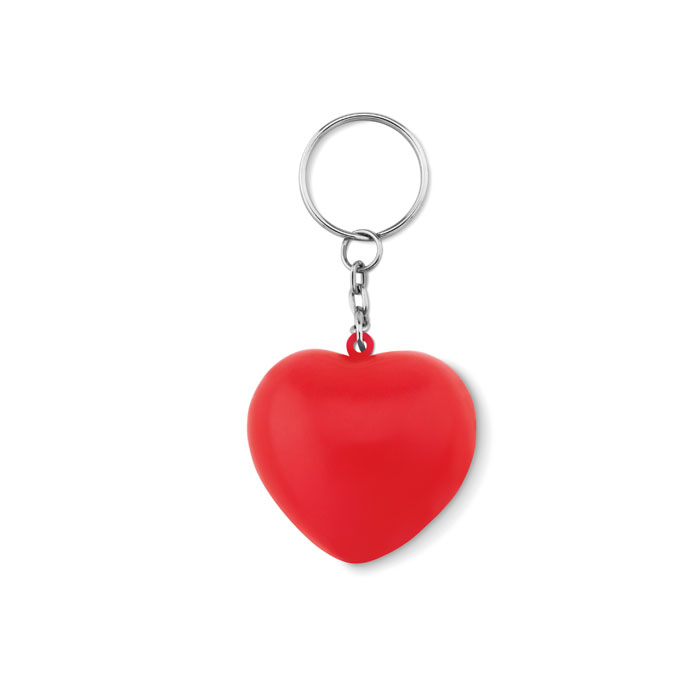 Portachiavi cuore in PU — gadget promozionale personalizzabile con il tuo logo