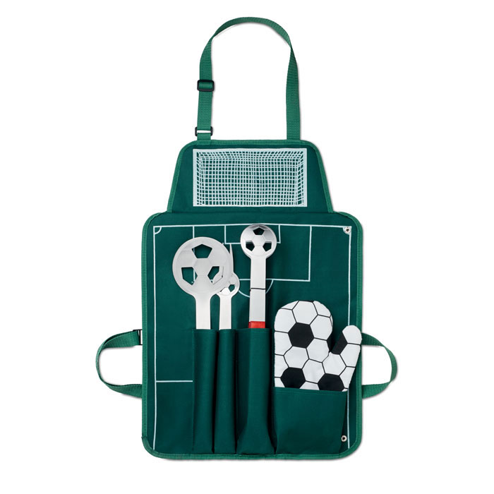 Set barbecue calcio — gadget promozionale personalizzabile con il tuo logo