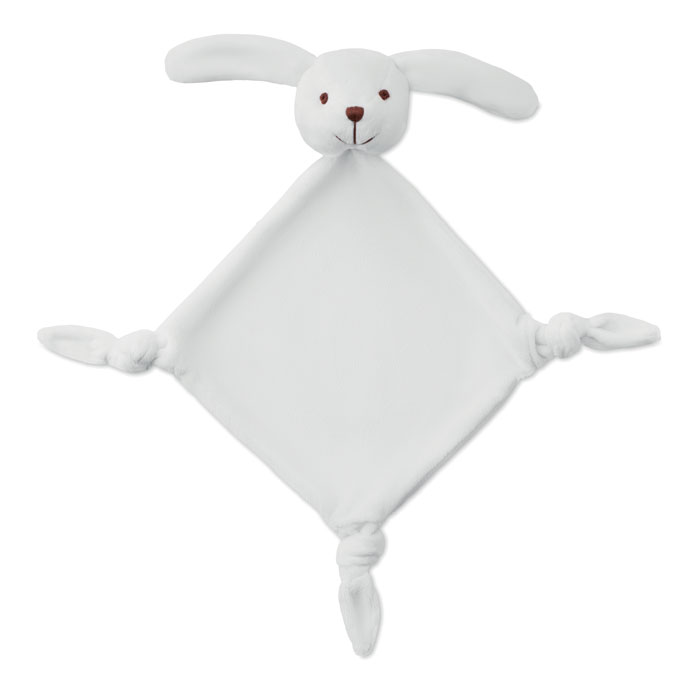 Peluche doudou per neonati — gadget promozionale personalizzabile con il tuo logo