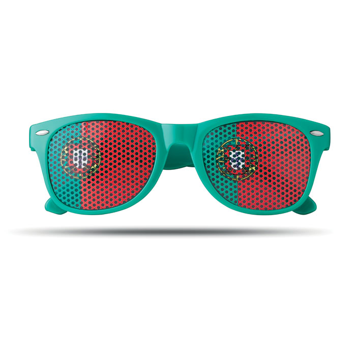 Occhiali da sole con bandiere — gadget promozionale personalizzabile con il tuo logo