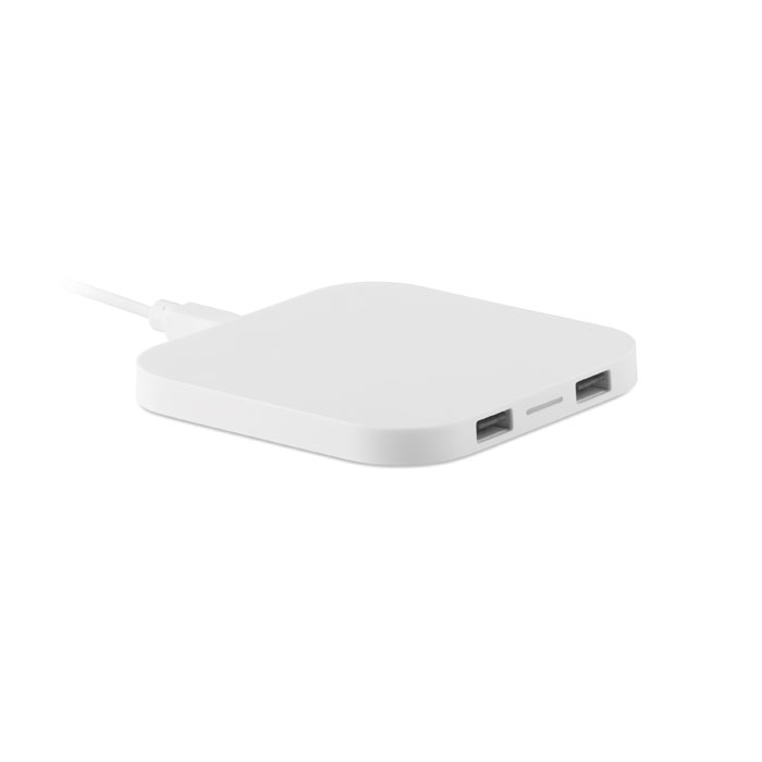 Powerbank a induzione con HUB — gadget promozionale personalizzabile con il tuo logo