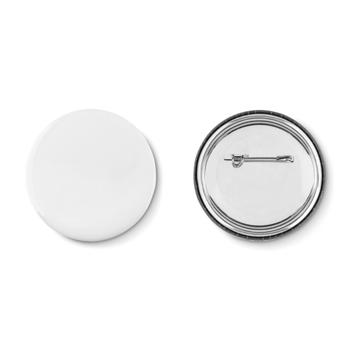 Spilla a bottone con interno in carta — gadget promozionale personalizzabile con il tuo logo