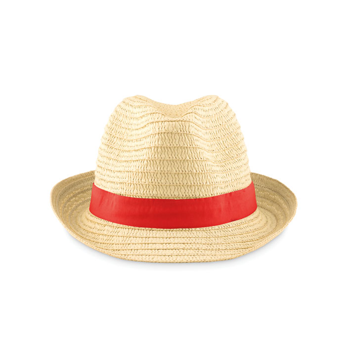 Cappello in carta con banda colorata in poliestere — gadget promozionale personalizzabile con il tuo logo