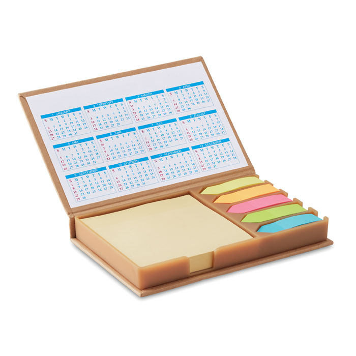 Set memo da scrivania con calendario — gadget promozionale personalizzabile con il tuo logo