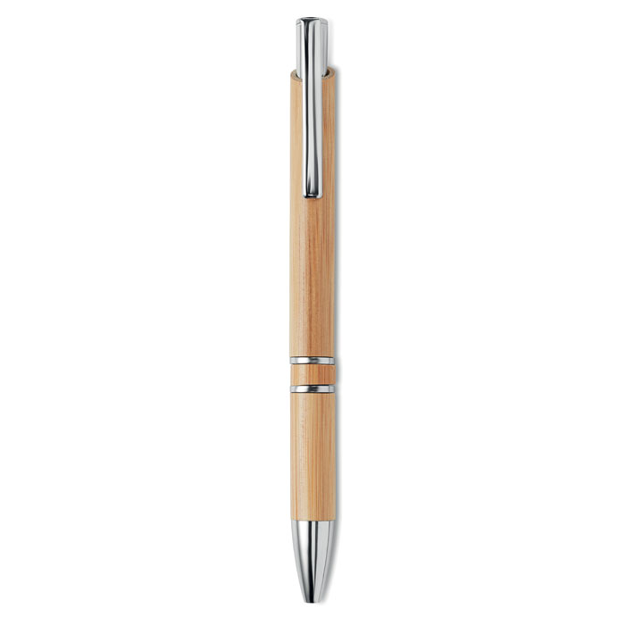 Penna a sfera in bamboo — gadget promozionale personalizzabile con il tuo logo