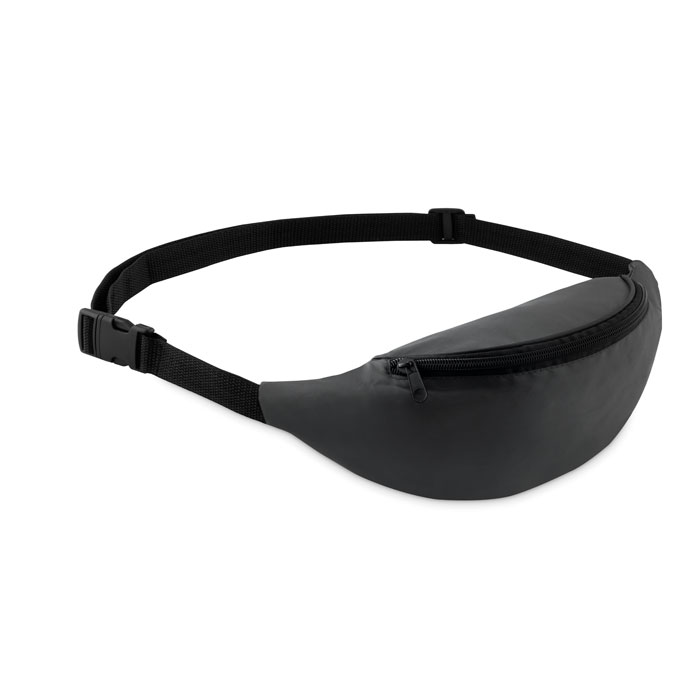 Marsupio in poliestere 210D con scomparto principale con cerniera e cintura regolabile in vita — gadget promozionale personalizzabile con il tuo logo