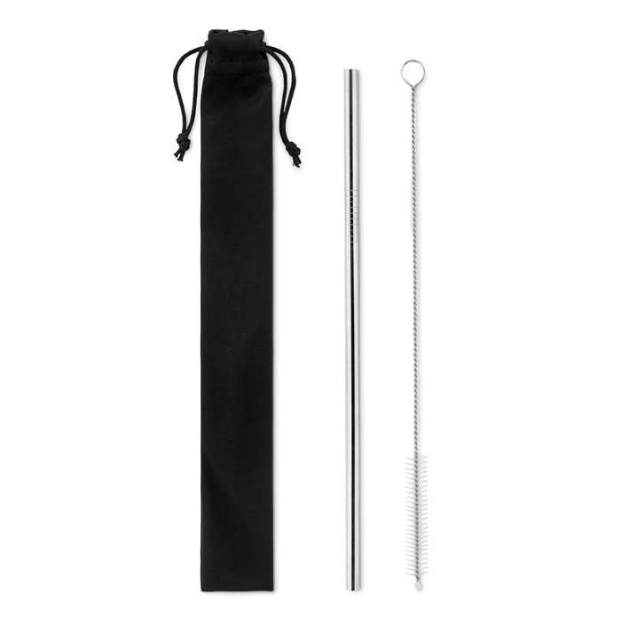 Set cannuccia e spazzolina — gadget promozionale personalizzabile con il tuo logo