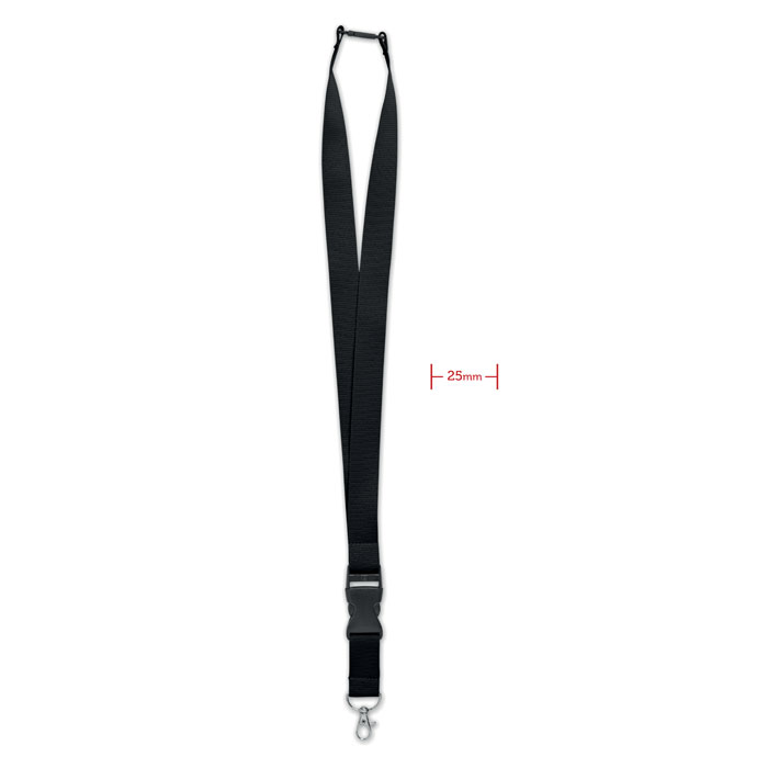 Lanyard con gancio in metallo, fibbia staccabile e chiusura di sicurezza — gadget promozionale personalizzabile con il tuo logo