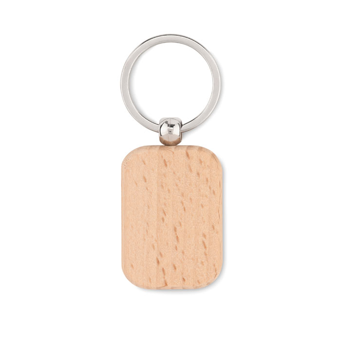 Portachiavi in legno — gadget promozionale personalizzabile con il tuo logo