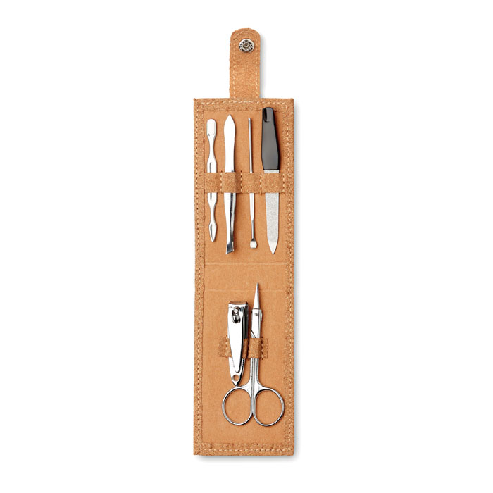 Set manicure in sughero — gadget promozionale personalizzabile con il tuo logo