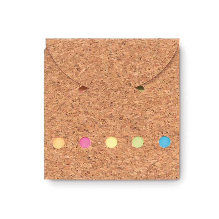 Memopad in sughero — gadget promozionale personalizzabile con il tuo logo