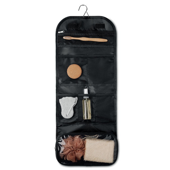 Porta accessori da viaggio in poliestere 600D e 300D — gadget promozionale personalizzabile con il tuo logo