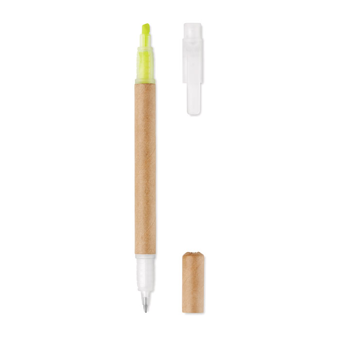 2 in 1 penna ed evidenziatore — gadget promozionale personalizzabile con il tuo logo
