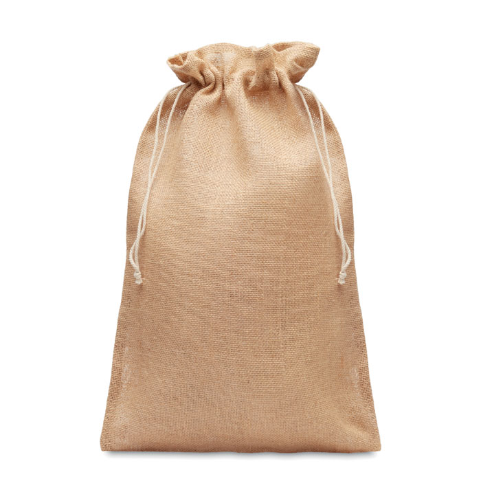 Borsa grande in juta 30x47 cm — gadget promozionale personalizzabile con il tuo logo