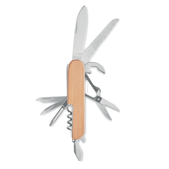 Multiattrezzo in bamboo — gadget promozionale personalizzabile con il tuo logo